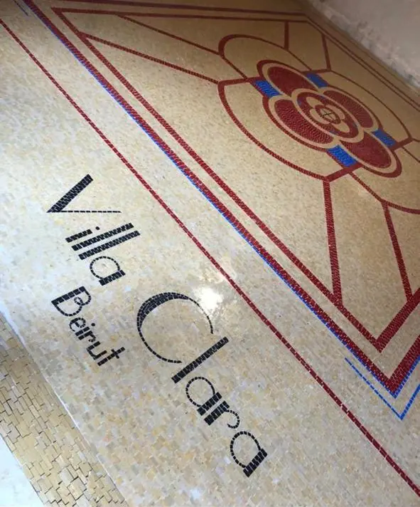 Mosaïque au sol Villa Clara Beirut