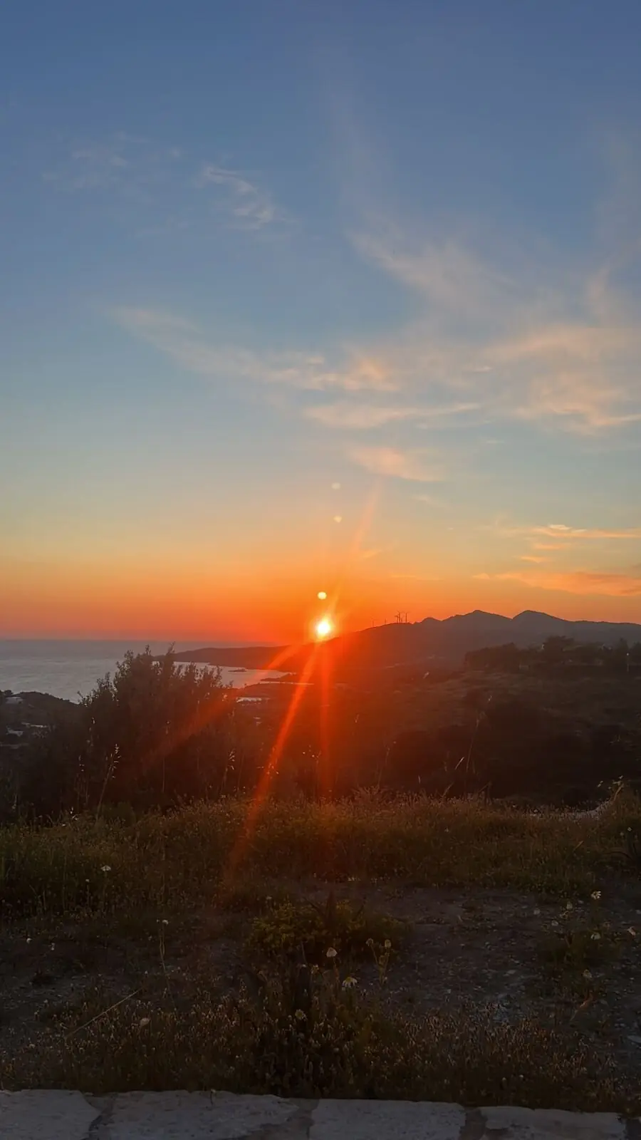 Coucher de soleil sur la mer Égée
